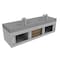 Castello Usa Thames 60-inch Gray Vanity Set with Gray Top and Chrome Handles CB-MC-60G-CHR-20146-GR - alternate 2